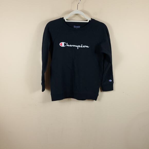 Champion Girl's Fleece Crew, Script Logo Size XL - Picture 1 of 10